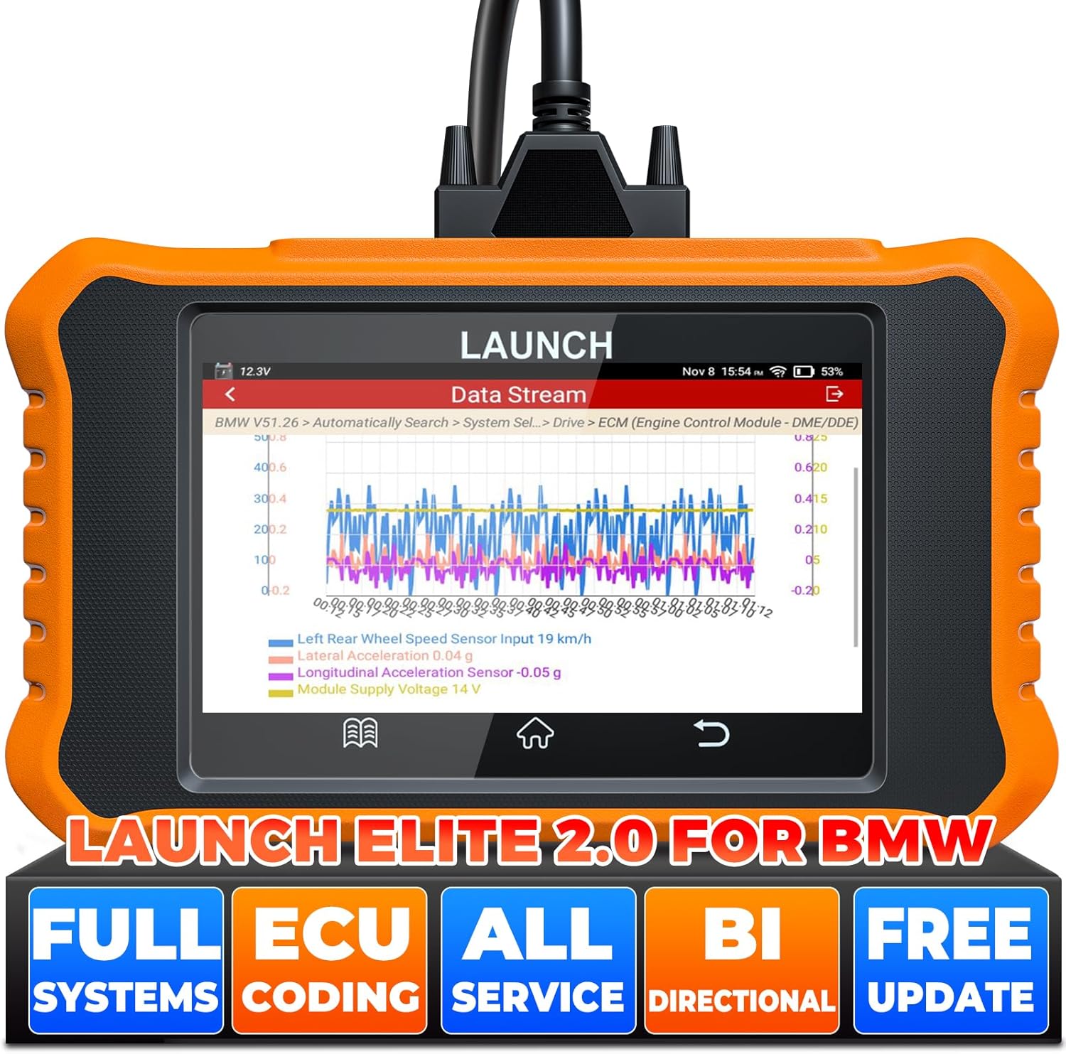 LAUNCH Creader Elite V2.0 for BMW (Full Systems + Bi-Directional + ECU Coding + All Resets)